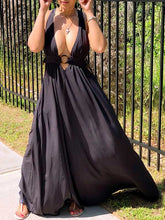 Load image into Gallery viewer, Plunge Open Back Maxi Dress