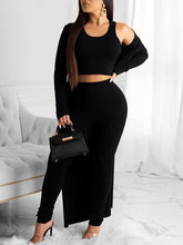 Load image into Gallery viewer, Ribbed Cardigan & Pants Set