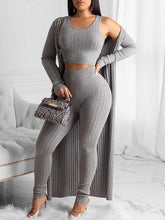 Load image into Gallery viewer, Ribbed Cardigan & Pants Set