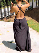 Load image into Gallery viewer, Plunge Open Back Maxi Dress
