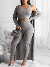 Load image into Gallery viewer, Ribbed Cardigan &amp; Pants Set
